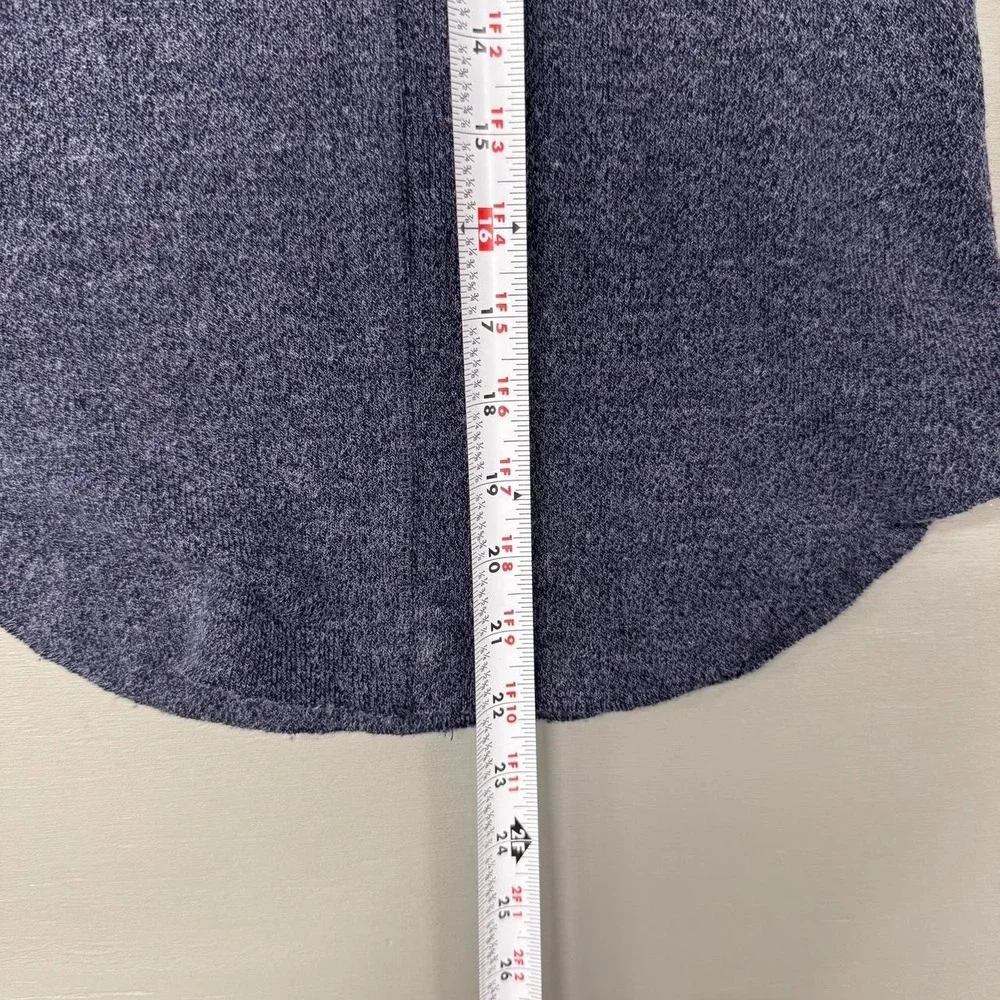 Y2K‎ Alpine Cuff Abercrombie Style Baby Doll Henley Blue Shirt Sweater Medium